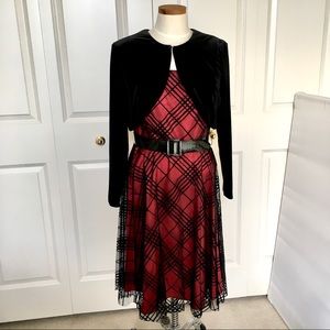Holiday Party Dress black and red